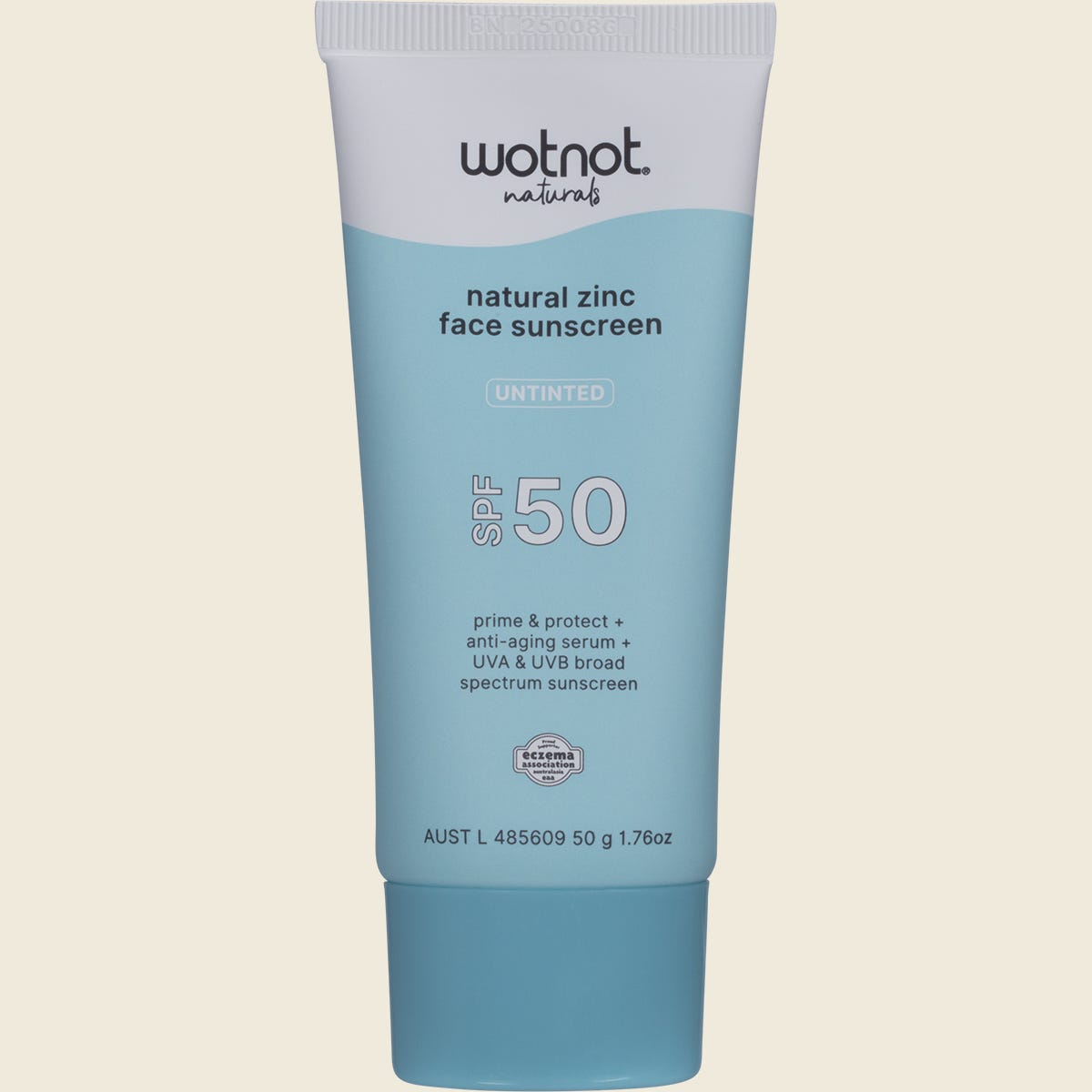 Wotnot Natural Zinc Face Sunscreen SPF 50 Untinted 50g