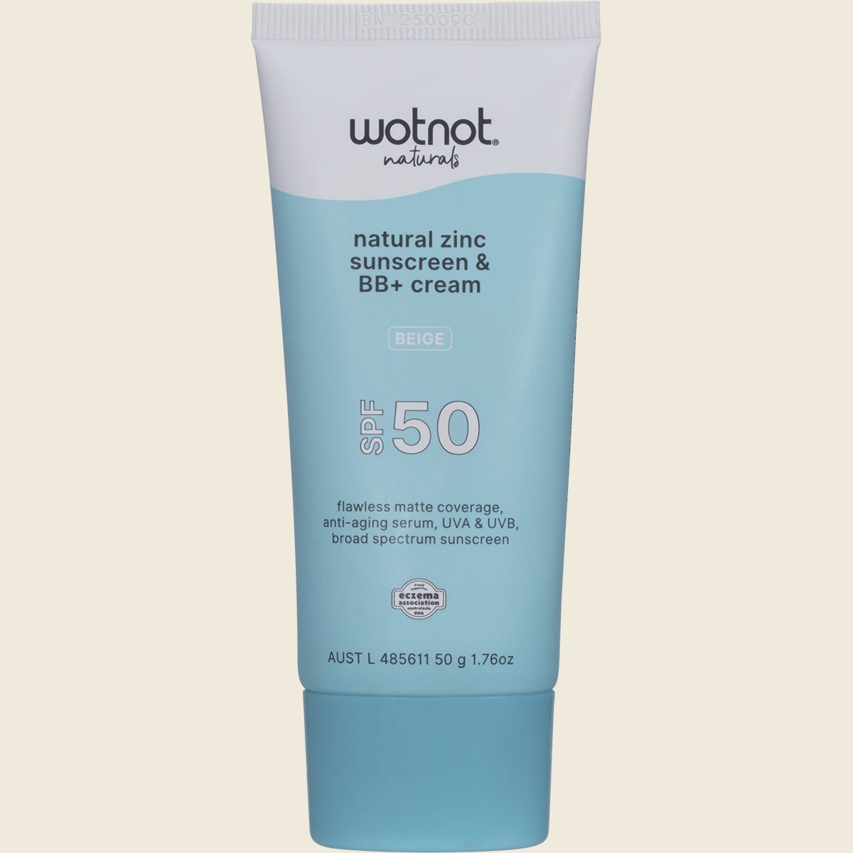 Wotnot Natural Zinc Sunscreen & BB+ Cream SPF 50 Beige 50g