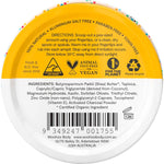 Back of Woohoo Mellow deodorant tin with ingredients, directions, and Australian made and vegan logos.