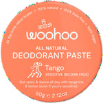 60g tin of Woohoo Body Tango Sensitive Bicarb Free Deodorant Paste.