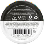 Back of 60g Woohoo Body Tux deodorant tin with ingredients, usage directions, and storage information.