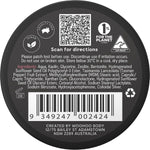 Back of 50g Woohoo Body Armpit Detox Mask tin with ingredients, usage directions, and product benefits.