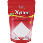 500g resealable pouch of Nirvana Originals Xylitol natural healthy sweetener featuring green and white branding.