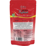 Back of Nirvana Originals Xylitol 225g pouch with nutrition facts, ingredients, and product benefits.
