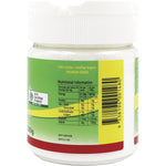 Right side of Nirvana Organics 200g Xylitol shaker highlighting benefits like non-GMO, low GI, and tooth protection.