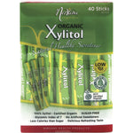 40-pack box of Nirvana Organics Certified Organic Xylitol 4g single-serve sticks, a natural sugar alternative.