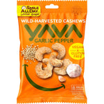 35g pouch of YAVA Garlic Pepper Wild-Harvested Cashews.
