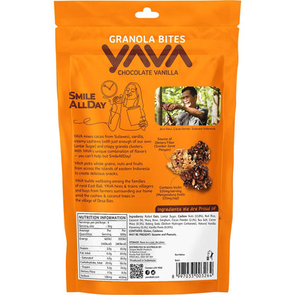 YAVA Granola Bites Chocolate Vanilla 125g