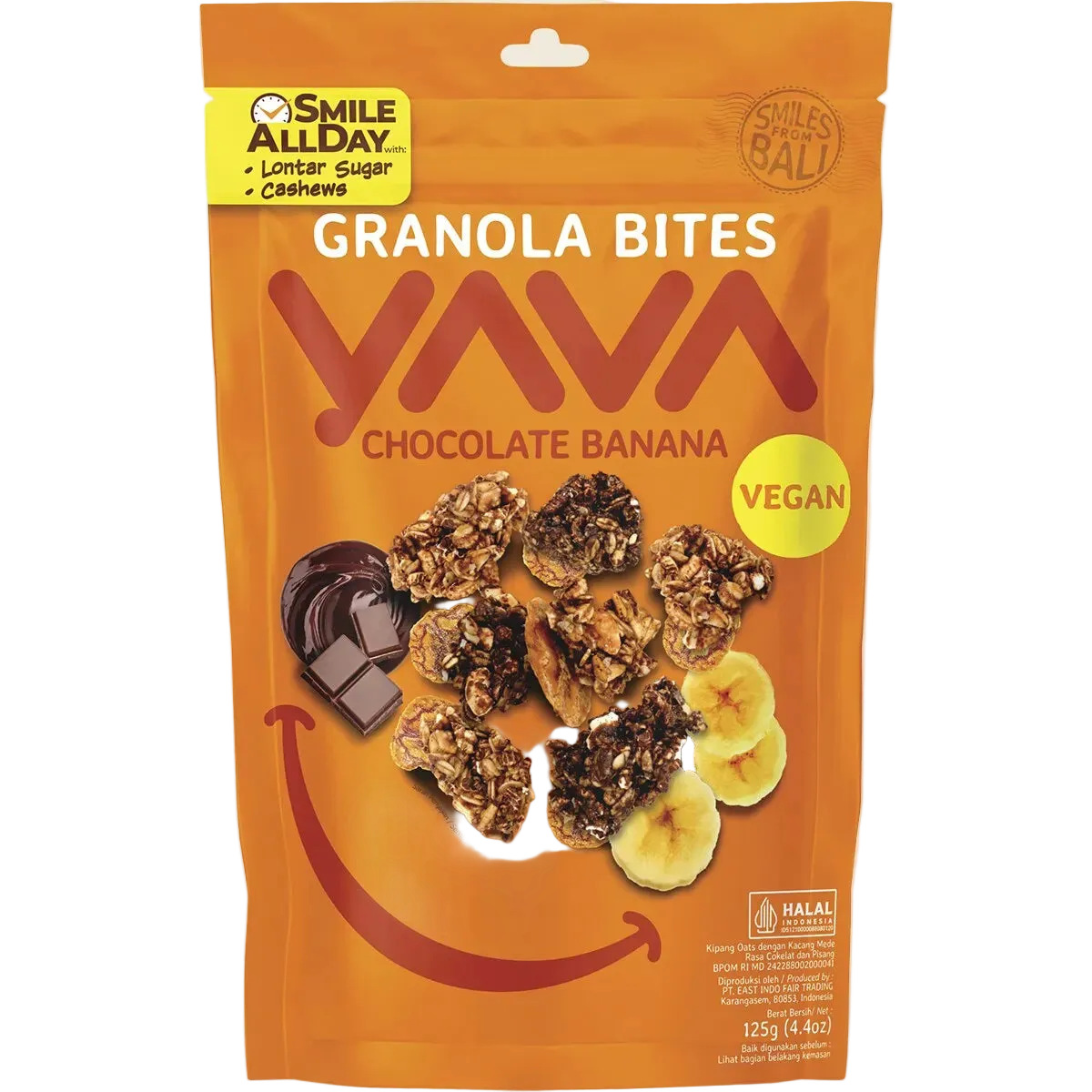 YAVA Granola Bites Chocolate Banana 125g