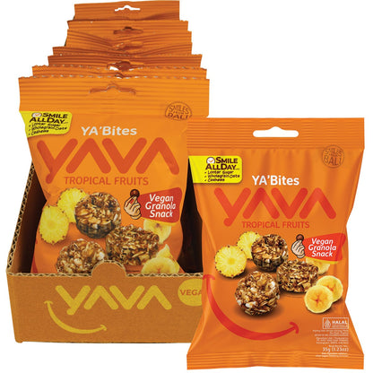 YAVA YA'Bites Granola Snack Tropical Fruits 8x35g