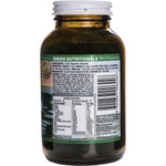 Back of Green Nutritionals Chlorella Powder 120g tub with nutrition facts, usage directions, and ingredients.