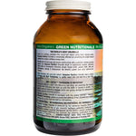Right side of Green Nutritionals Chlorella Powder 250g tub showing product information and nutritional benefits.