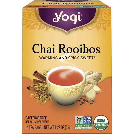 Yogi Tea Herbal Tea Bags Chai Rooibos 16 Pack