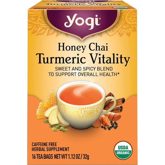 Yogi Tea Herbal Tea Bags Honey Chai Turmeric Vitality 16 Pack