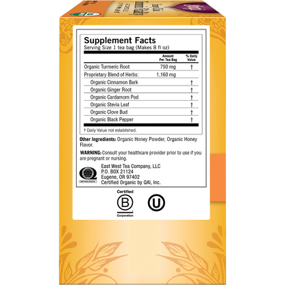 Yogi Tea Herbal Tea Bags Honey Chai Turmeric Vitality 16 Pack