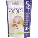 400g bag of Zero Slim & Healthy Certified Organic Konjac Noodles Style with a green and white label.