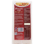 Back of 1kg Zero Low Carb Rice pack with ingredients, storage, and preparation instructions.