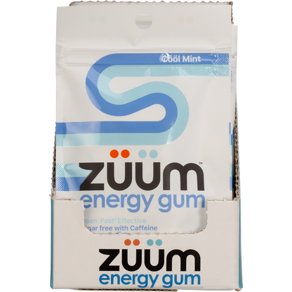 Zuum Energy Gum Cool Mint 10 Pieces (Pack of 16)