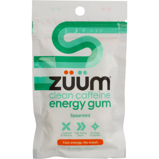 Zuum Energy Gum Spearmint 10 Pieces (Pack of 16)