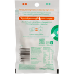 Back of Zuum Spearmint Energy Gum pack showing ingredients and nutritional information on a white background.