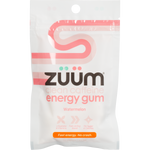 Zuum 10-piece Watermelon Energy Gum pack with pink and green accents on a white background.