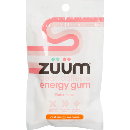 Zuum Energy Gum Watermelon 10 Pieces (Pack of 16)
