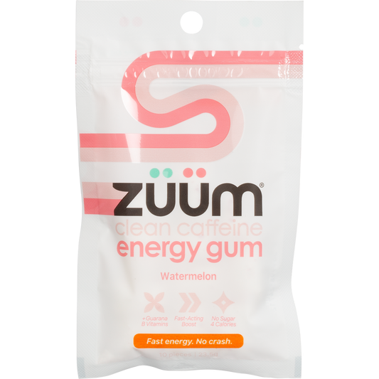 Zuum Energy Gum Watermelon 10 Pieces (Pack of 16)