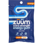 Zuum Extra Strength Sport Energy Gum 10-pack in Arctic Mint flavor on a white background.