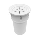 Single white Ecobud Gentoo replacement water filter cartridge on a white background.