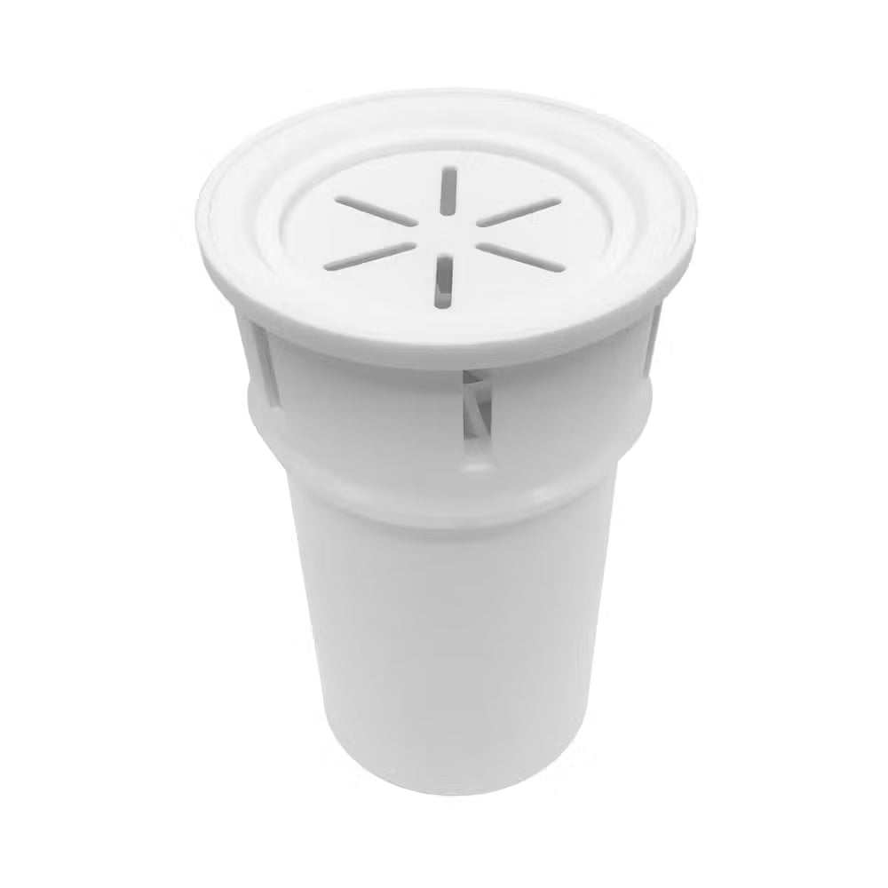 Single white Ecobud Gentoo replacement water filter cartridge on a white background.