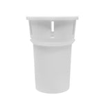 Single white Ecobud Gentoo replacement water filter cartridge on a white background.