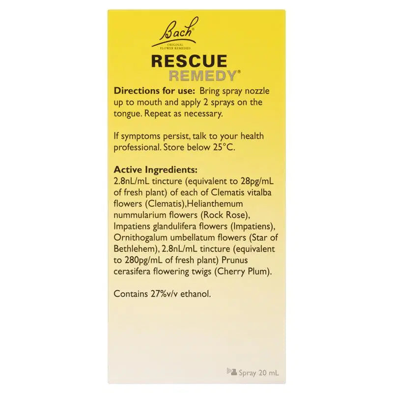 Bach Flower Remedies Rescue Remedy Spray 20ml