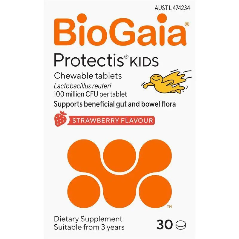 Biogaia Protectis Kids Strawberry Flavour 30 Chewable Tablets