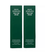 Two 100g jars of Anna's Wild Yam Cream for menstrual and menopausal symptom relief on a white background.