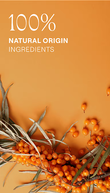 Fresh orange sea buckthorn berries and green leaves on a white background.